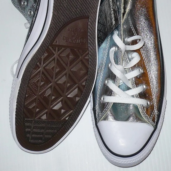 Unisex Men Women Converse Metallic High Top New - Picture 7 of 8